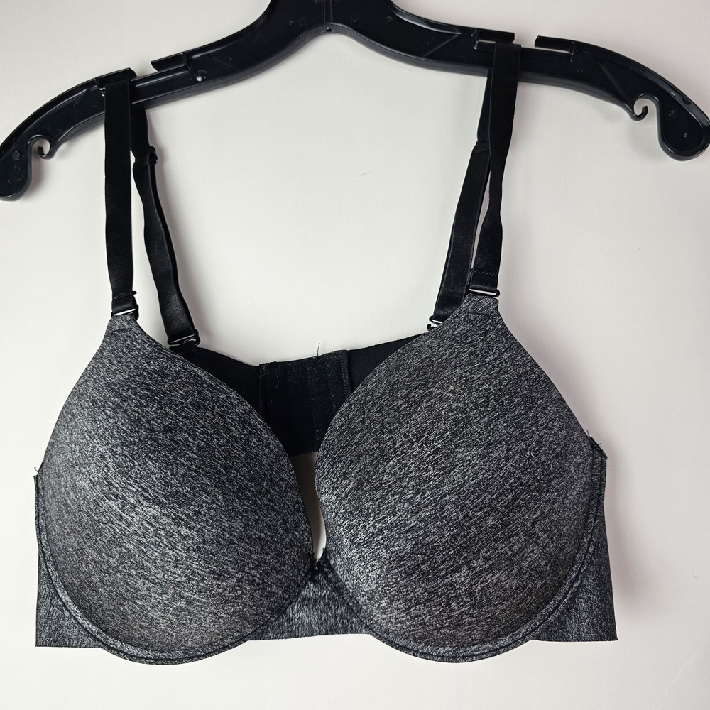 Catherine Malandrino Women Bra 44C Gray Heather Adjustable Strap Underwire